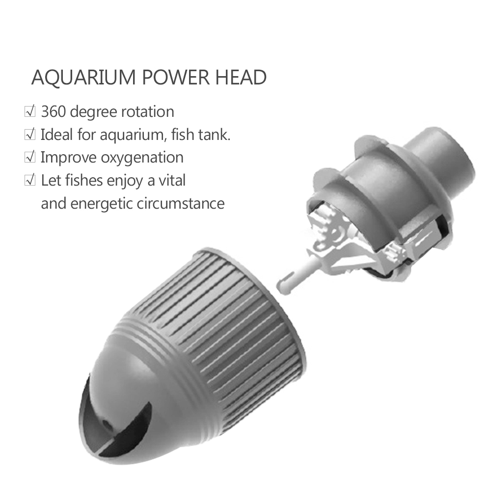 Marine Aquarium Wave Maker - 水族館パワーヘッド水槽ウェーブメーカー循環ポンプウェーブメーカー360度回転