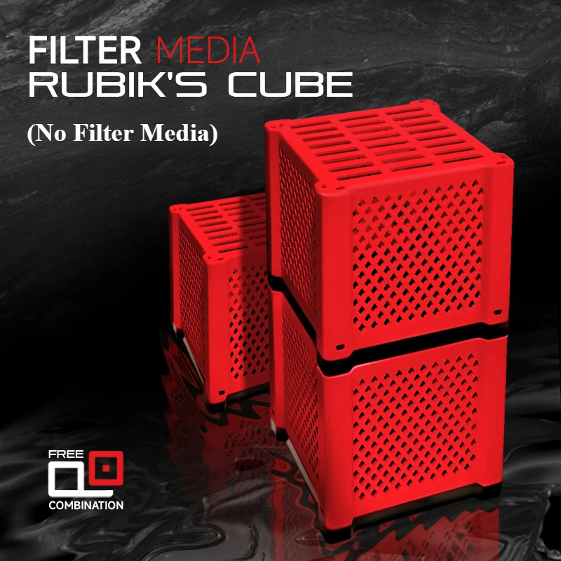 Marine Aquarium Filter Media - PVC収納ボックス 魚タンクフィルターメディア プラスチック収納ボックス キューブ型包装箱 水槽アクセサリー（フィルターメディアなし）