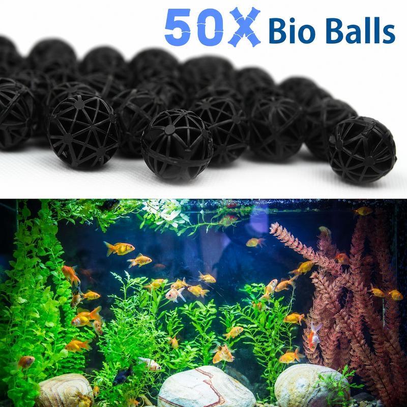50個入り 16mm アクアリウム用バイオフィルターボール  - Marine Aquarium Filter Media のレビューと価格